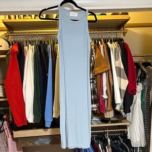 Aritzia Sky Blue Sleeveless Midi Dress